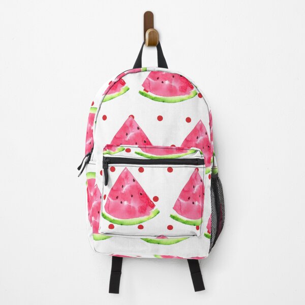 Item preview, Watermelon slices with red dots - handpainted watercolor pattern designed and sold by magnoliART botanical_kata.