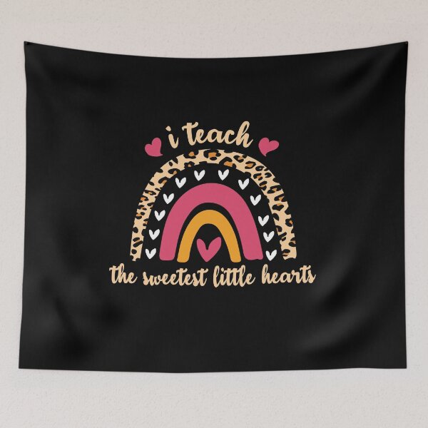 Item preview, I Teach The Sweetest little Hearts Rainbow Teacher Valentines Day Gift, Funny Valentine Teachers Quote designed and sold by holigan.