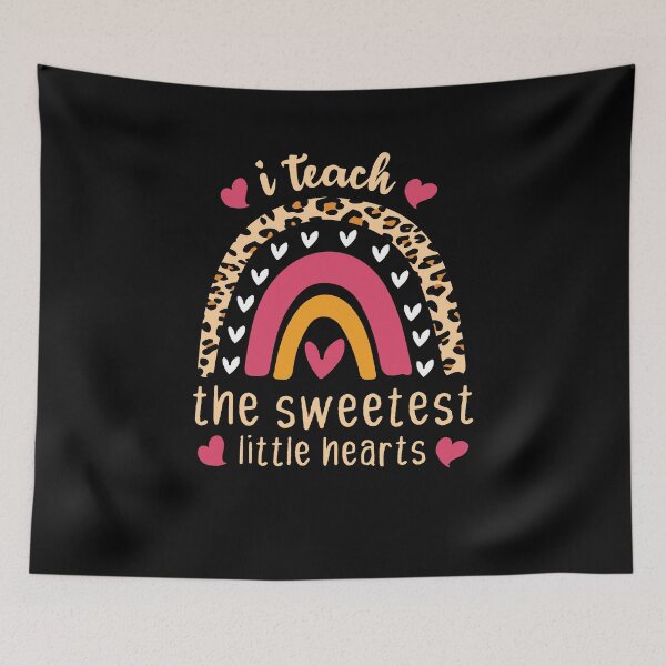 Item preview, I Teach The Sweetest little Hearts Rainbow Teacher Valentines Day Gift, Funny Valentine Teachers Quote designed and sold by holigan.