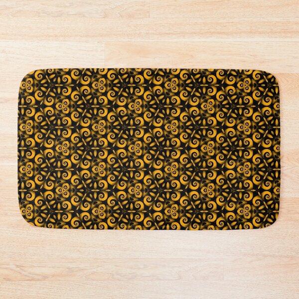 Item preview, Orange floral spirals designed and sold by Jaycotokay.