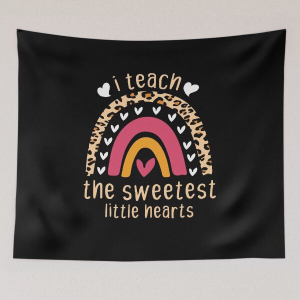 Item preview, I Teach The Sweetest little Hearts Rainbow Teacher Valentines Day Gift, Funny Valentine Teachers Quote designed and sold by holigan.