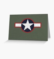 Vintage Look US Forces Roundel 1943 Greeting Card