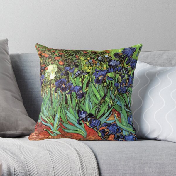 Irises by Van Gogh Throw Pillow