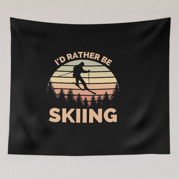 Aperçu de l'œuvre I'D RATHER BE SKIING créée et vendue par Salwastore.