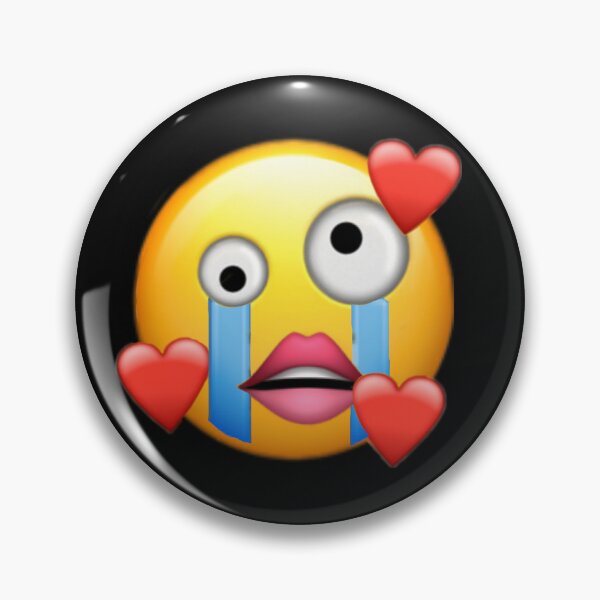 Item preview, Crying Emoji w/ Lips & Hearts designed and sold by DesignsbyAW.