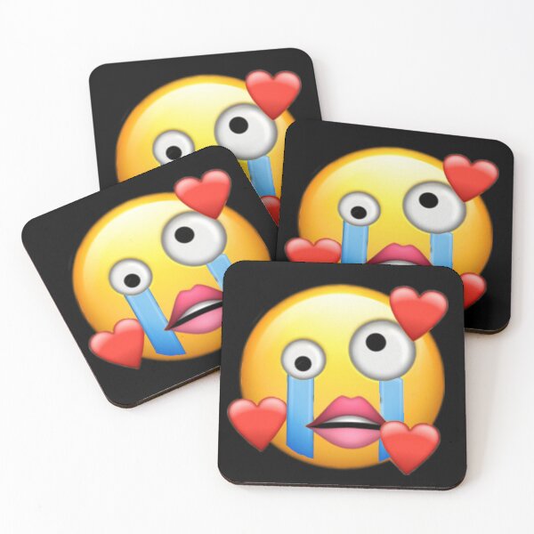 Item preview, Crying Emoji w/ Lips & Hearts designed and sold by DesignsbyAW.