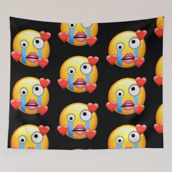 Item preview, Crying Emoji w/ Lips & Hearts designed and sold by DesignsbyAW.