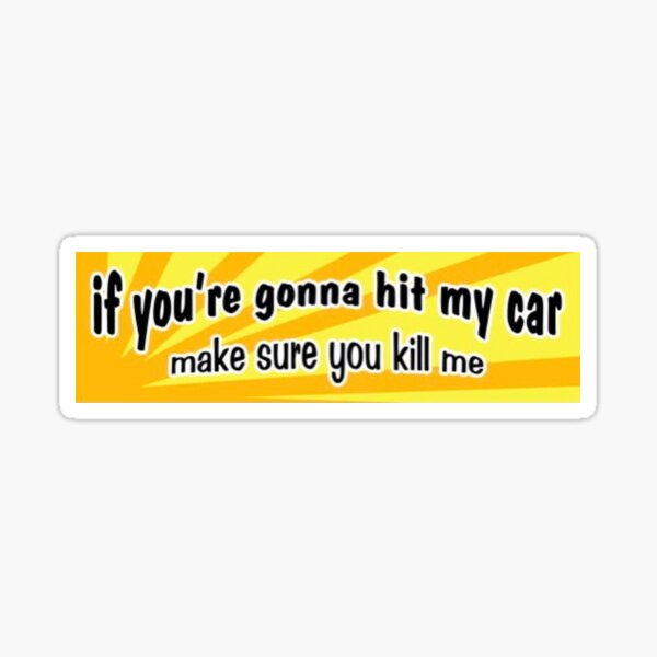 Accident Hit / Kill Count Funny Bumper Sticker Vinyl Decal JDM