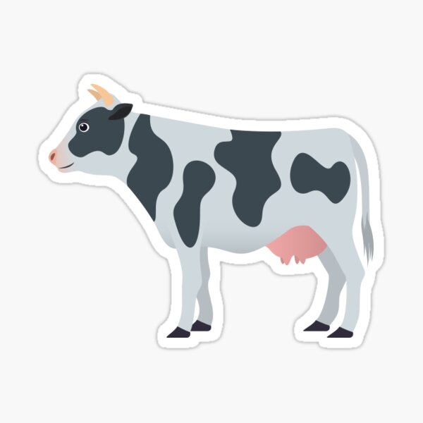 "Cow Emoji " Sticker for Sale by DesignsbyAW Redbubble