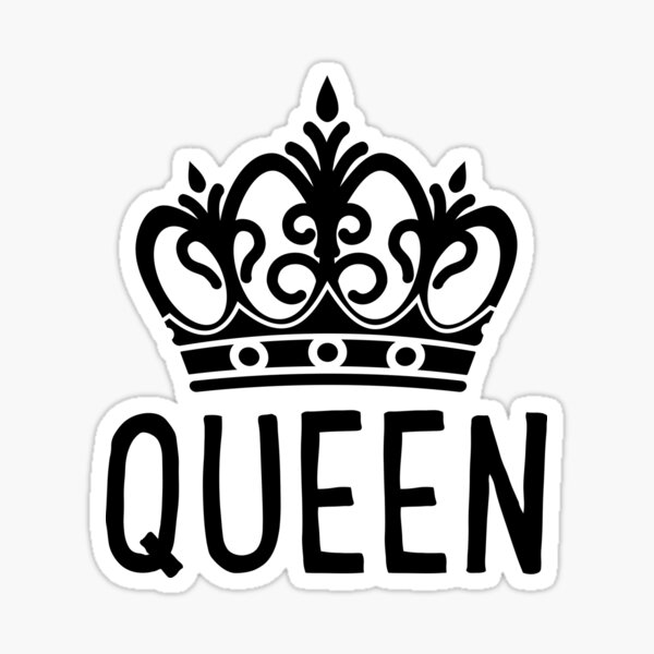 Queen Vinyl Sticker | x Graphics Shirts 18x11.3 / Black with Grey