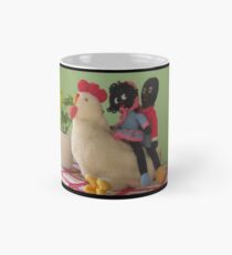 Gollies riding a Chicken Mug