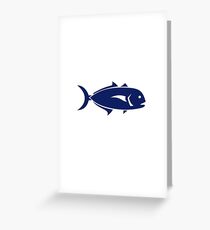 Crevalle Jack Retro Greeting Card