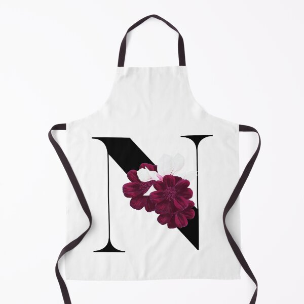 Item preview, letter N floral red designed and sold by LU NA.