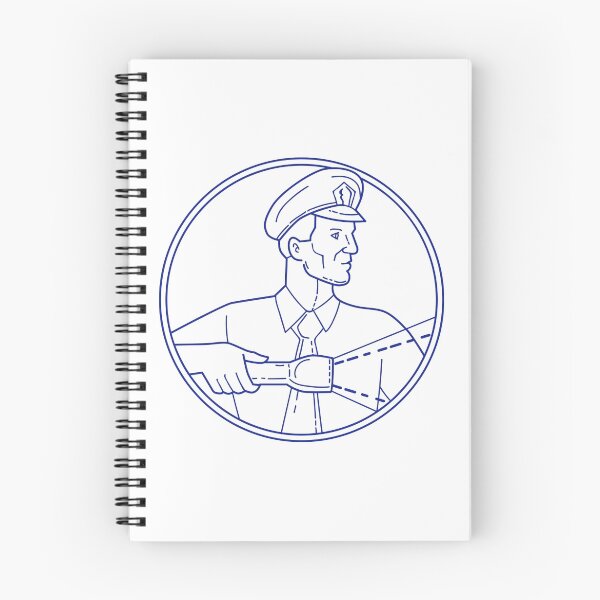 Item preview, Security Guard Flashlight Circle Mono Line designed and sold by patrimonio.