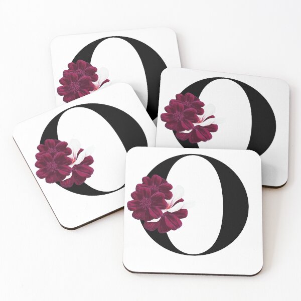 Item preview, letter O floral red designed and sold by LU NA.