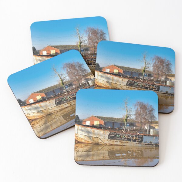 Item preview, Old Rusted Boats Along The Exeter Canal designed and sold by Dorset Girl.