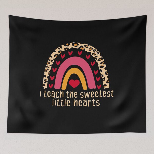 Item preview, I Teach The Sweetest little Hearts Rainbow Teacher Valentines Day Gift, Funny Valentine Teachers Quote designed and sold by holigan.