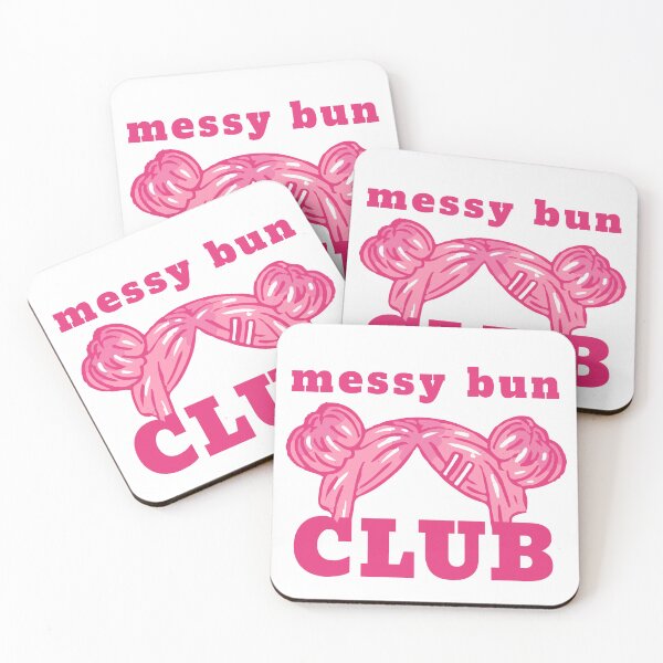 Item preview, Cute Messy Bun Club | Funny Hair Quote | Anime Kawaii Illustration designed and sold by MiaDelelai.