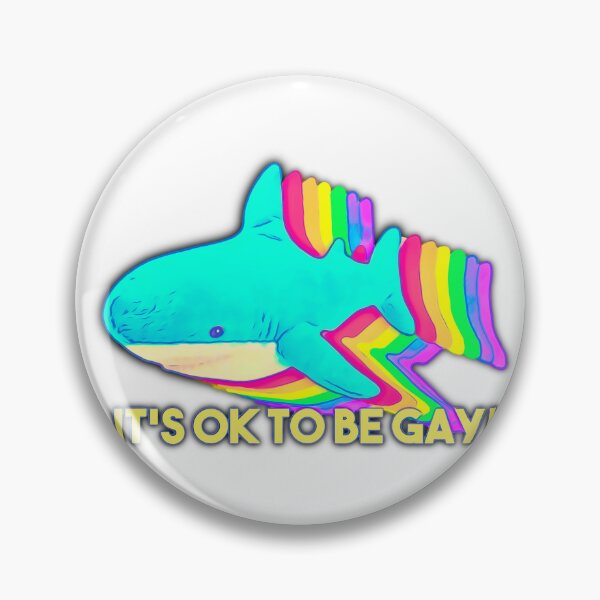 Item preview, It’s OK To Be Gay! Stuffed Blue Shark designed and sold by BetelgeuseX3.