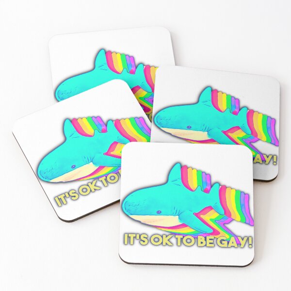 Item preview, It’s OK To Be Gay! Stuffed Blue Shark designed and sold by BetelgeuseX3.