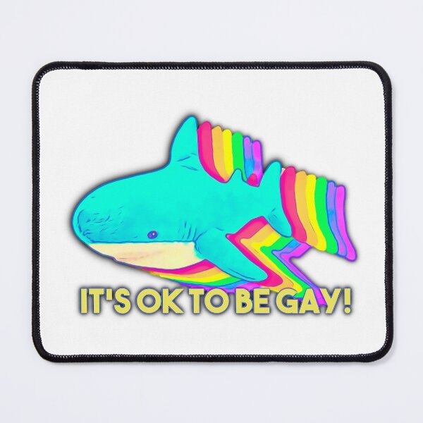 Item preview, It’s OK To Be Gay! Stuffed Blue Shark designed and sold by BetelgeuseX3.