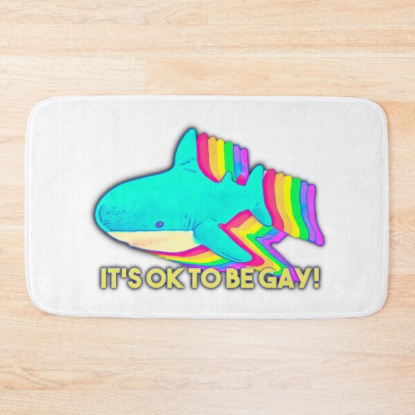 Item preview, It’s OK To Be Gay! Stuffed Blue Shark designed and sold by BetelgeuseX3.