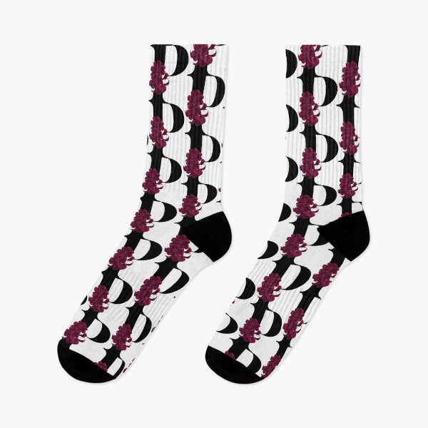 Item preview, letter P floral red designed and sold by LU NA.