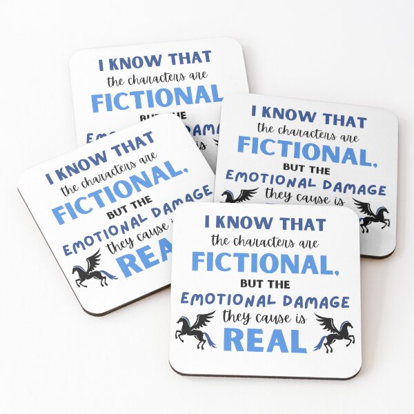 Item preview, Bookworm Quote | I Know the Characters are Fictional, But the Emotional Damage they Cause is Real | Camp Half Blood designed and sold by MiaDelelai.