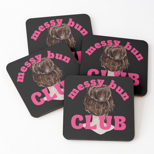 Item preview, The Messy Bun Club | Watercolor Minimalist Funny Hair Quote | Relatable Quote | Gift Quote Pink designed and sold by MiaDelelai.