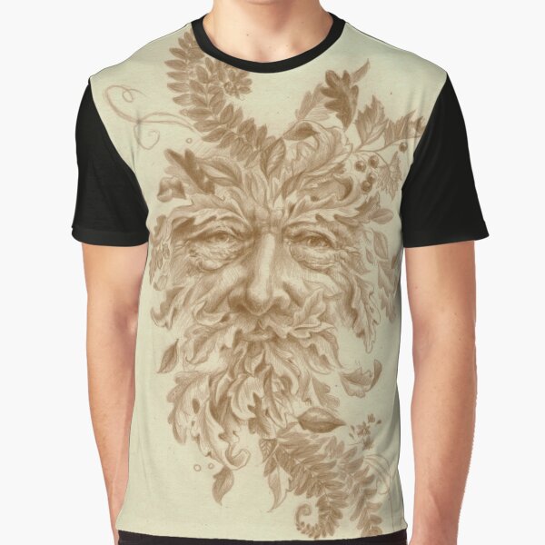 Item preview, Silverpoint Drawing of the Greenman designed and sold by justteejay.
