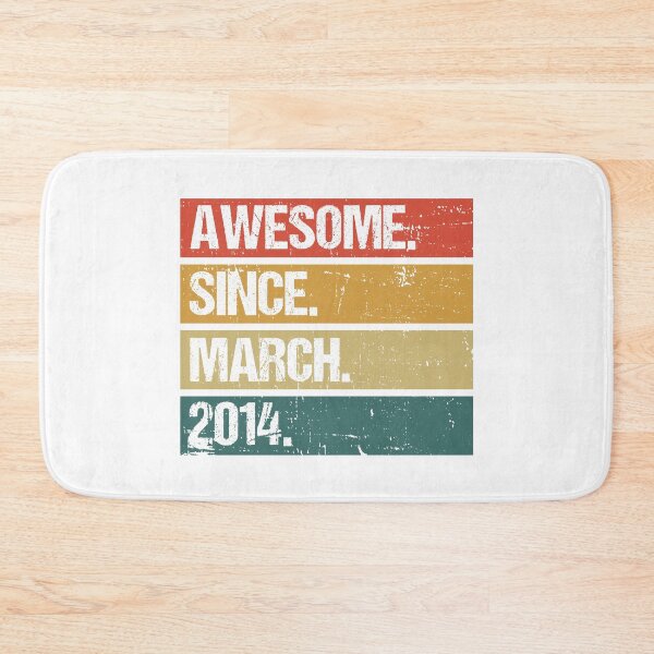 Item preview, 8th Birthday Gift: Awesome Since March 2014, Retro 2014 March Birthday designed and sold by AMINE  ★★★★★.