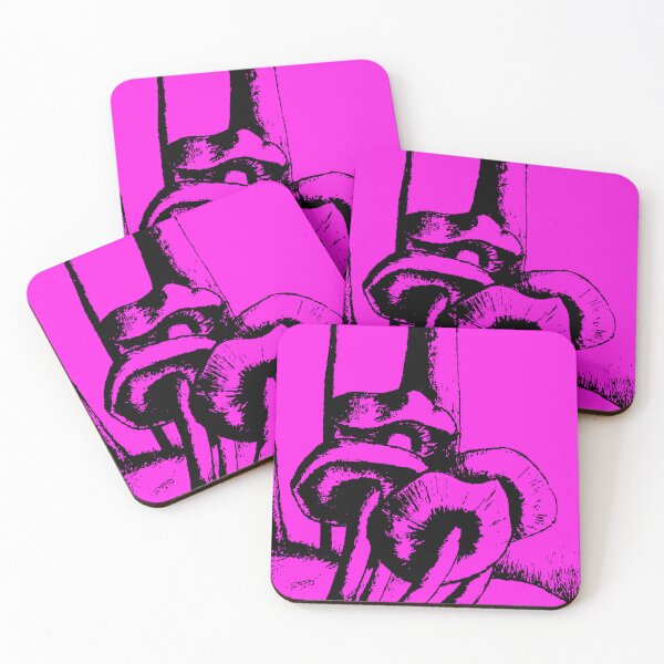 Item preview, pink mushrooms designed and sold by mynameisiden.