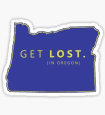 Get Lost in Oregon OR State Sticker