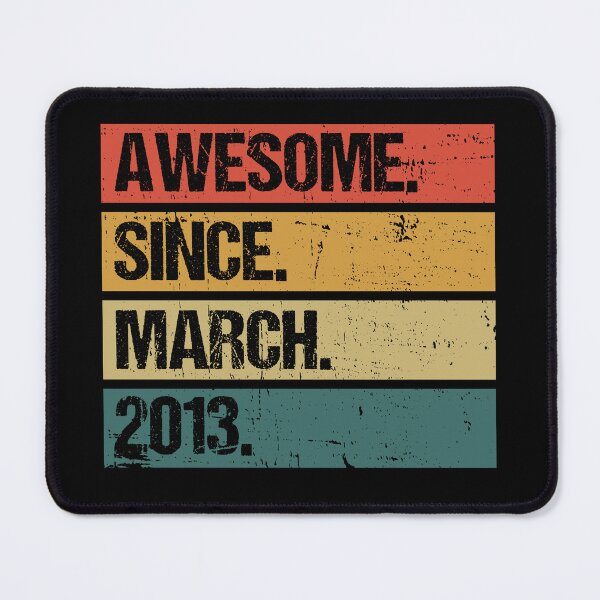 Item preview, 9th Birthday Gift: Awesome Since March 2013, Retro 2013 March Birthday designed and sold by AMINE ★★★★★.