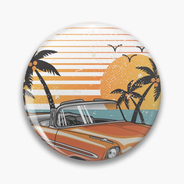 Item preview, Classic car on the beach with Sunset Nature designed and sold by OtherMoment.