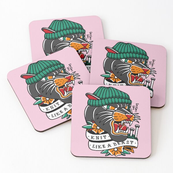 Item preview, Knit Like A Beast - Traditional tattoo design for Knitters  designed and sold by Knit-Club.