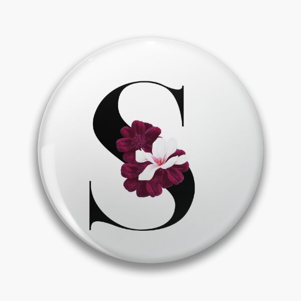 Item preview, letter S floral red designed and sold by LU NA.