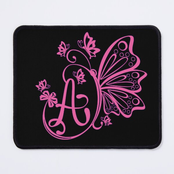Item preview, Ornamental Letter A, Pink Butterfly Monogram, Monogram Letter Ornament designed and sold by PROMEN Creativity.