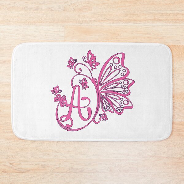 Item preview, Ornamental Letter A, Pink Butterfly Monogram, Monogram Letter Ornament designed and sold by PROMEN Creativity.