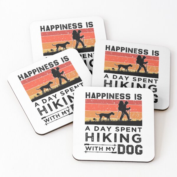 Item preview, Happiness Is A Day Spent Hiking With My Dog, Retor Vintage Sunset Hiking designed and sold by Artsy Fun.