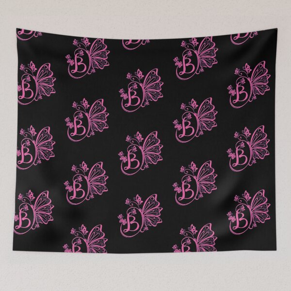 Item preview, Ornamental Letter B, Pink Butterfly Monogram, Monogram Letter Ornament designed and sold by PROMEN Creativity.