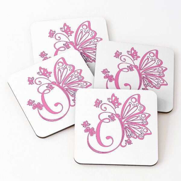 Item preview, Ornamental Letter C, Pink Butterfly Monogram, Monogram Letter Ornament designed and sold by PROMEN Creativity.