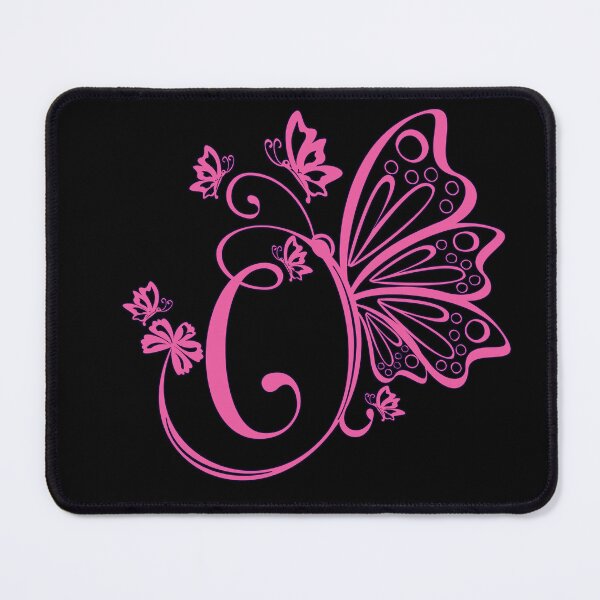 Item preview, Ornamental Letter C, Pink Butterfly Monogram, Monogram Letter Ornament designed and sold by PROMEN Creativity.