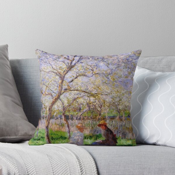 Springtime - Claude Monet (1886) Throw Pillow