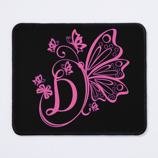 Item preview, Ornamental Letter D, Pink Butterfly Monogram, Monogram Letter Ornament designed and sold by PROMEN Creativity.