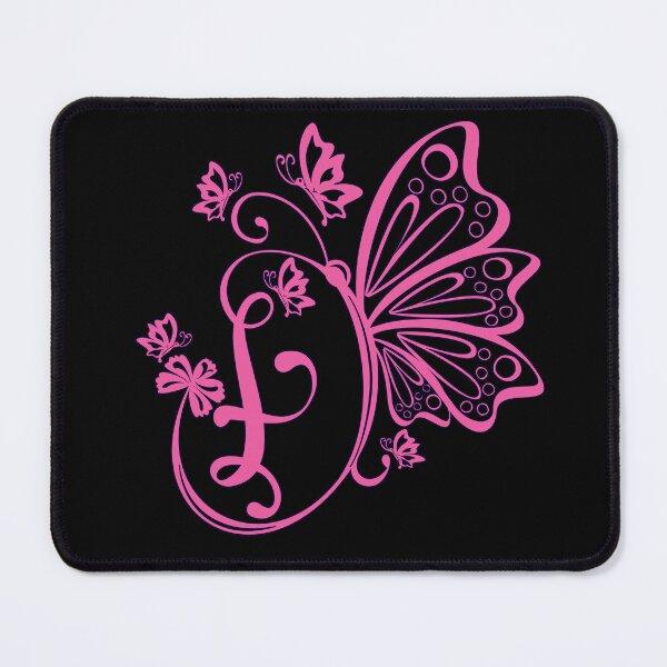 Item preview, Ornamental Letter F, Pink Butterfly Monogram, Monogram Letter Ornament designed and sold by PROMEN Creativity.