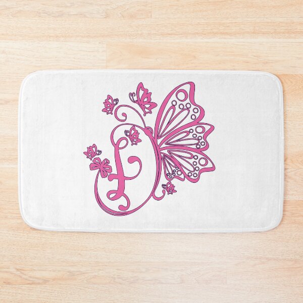 Item preview, Ornamental Letter F, Pink Butterfly Monogram, Monogram Letter Ornament designed and sold by PROMEN Creativity.