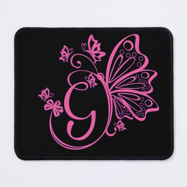 Item preview, Ornamental Letter G, Pink Butterfly Monogram, Monogram Letter Ornament designed and sold by PROMEN Creativity.