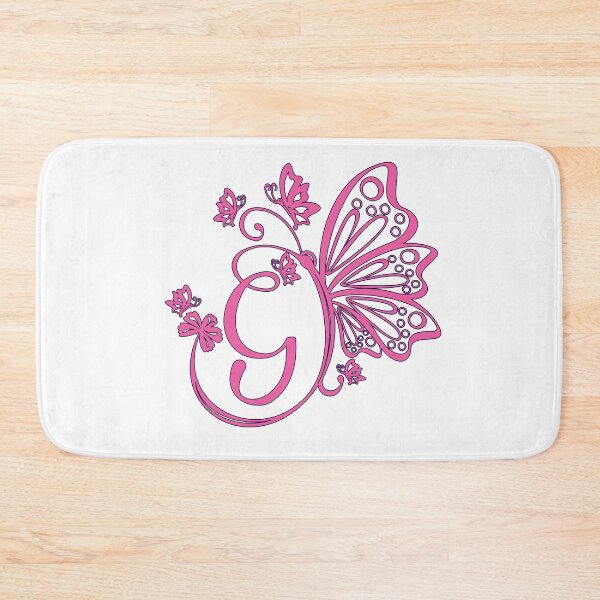 Item preview, Ornamental Letter G, Pink Butterfly Monogram, Monogram Letter Ornament designed and sold by PROMEN Creativity.