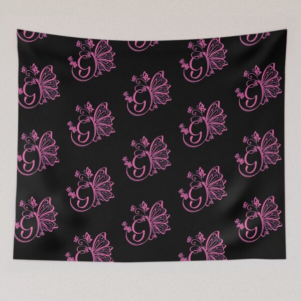Item preview, Ornamental Letter G, Pink Butterfly Monogram, Monogram Letter Ornament designed and sold by PROMEN Creativity.